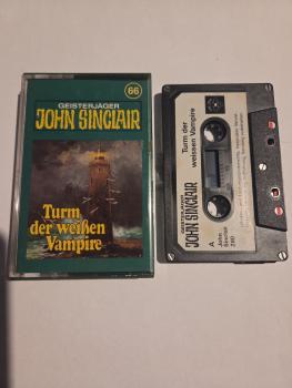 Geisterjäger John Sinclair Folge 66 Turm der weissen Vampire 5-fach Silber geschraubt Schwarz mit Weißen Aufkleber 280 Tonstudio Braun